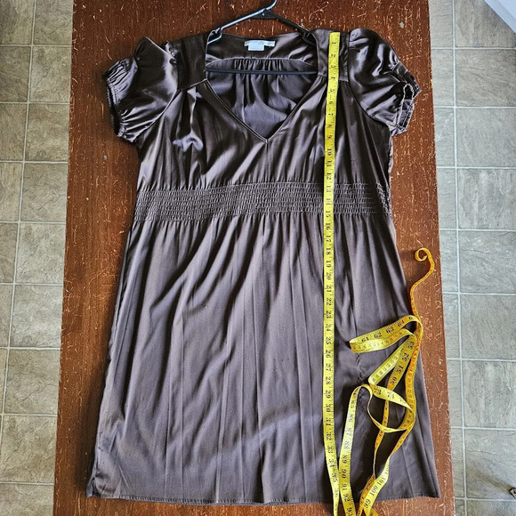 To The Max Silky Lightweight Chocolate Brown Midi Dress Large - Picture 8 of 10